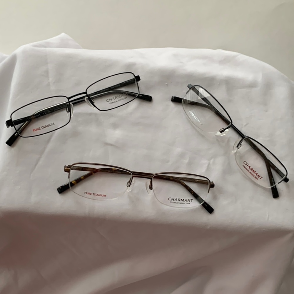 3 Pair Charmant Titanium Frames - image 1